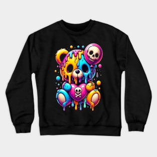 Melting scary teddy bear Crewneck Sweatshirt